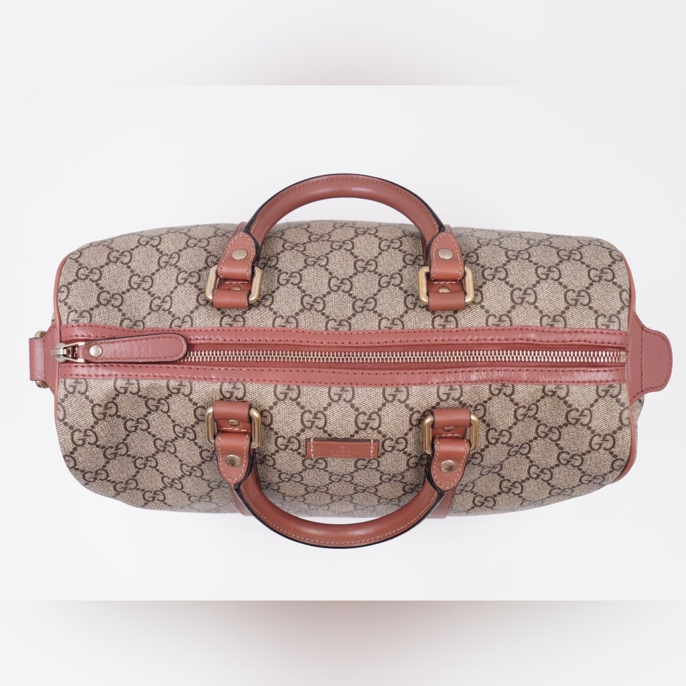 ❌️❌️SOLD❌️❌️BM40 💚 Gucci Joy Boston Bag GG Coated Canvas Medium - Picture 3 of 14